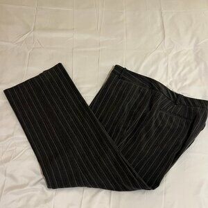 Women's Worthington Woman Curvy Fit Gray Pinstripe Trousers/Pants 22W